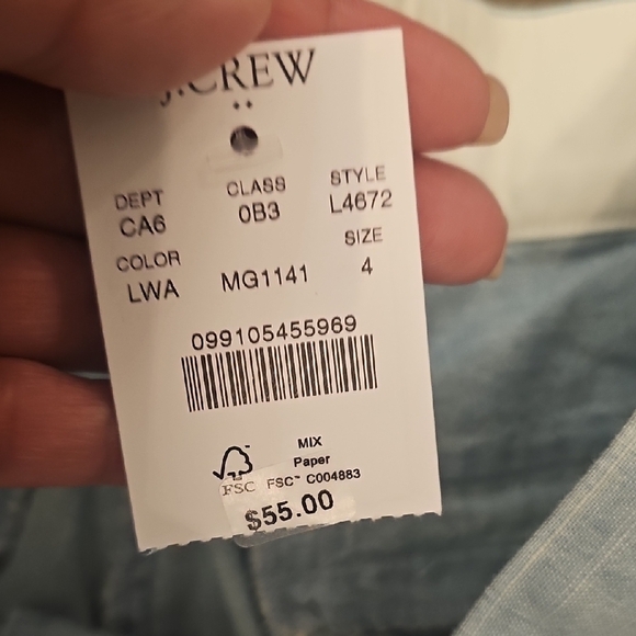 J. Crew Light Blue Jean Shorts - Picture 3 of 4